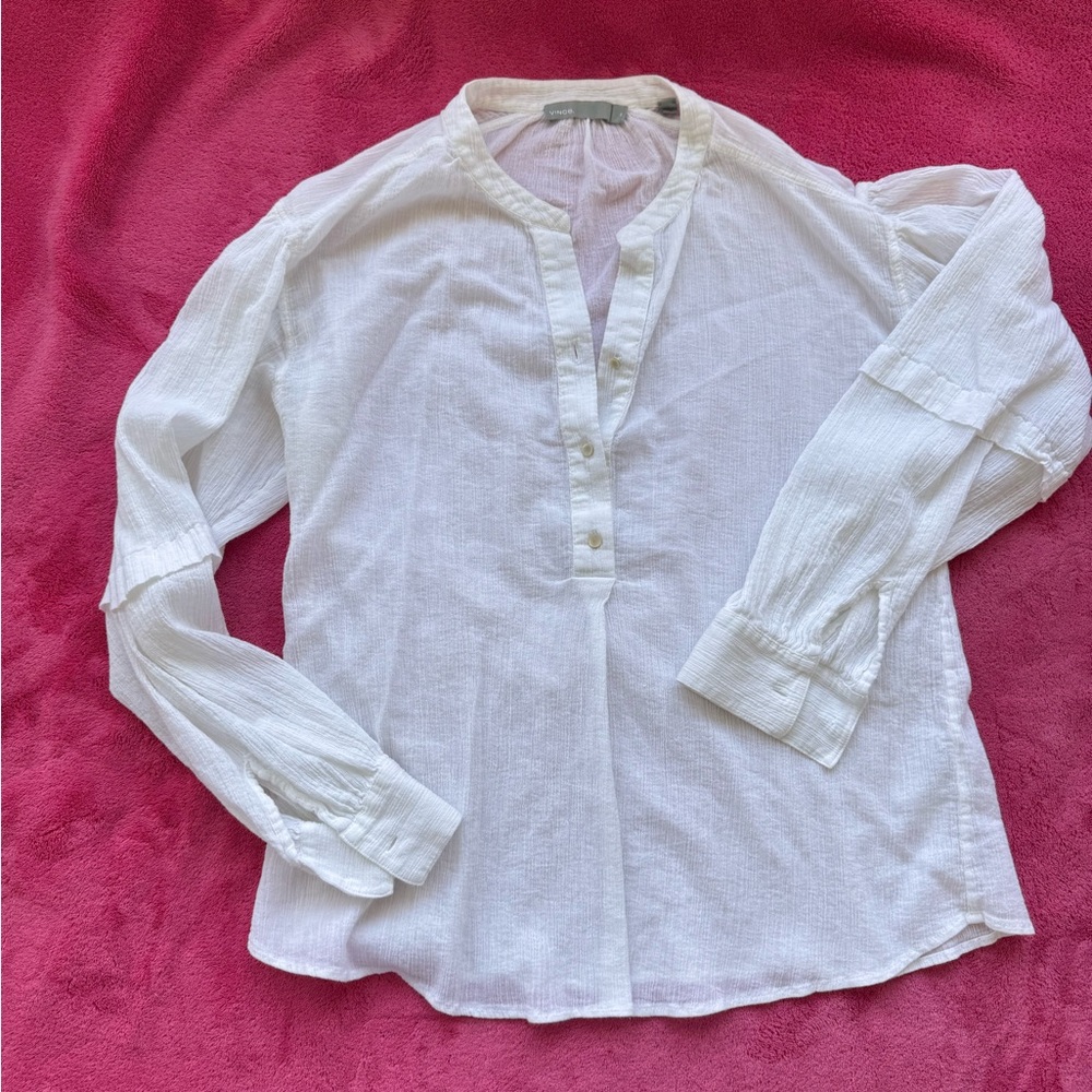 Vince Textured Cream Blouse